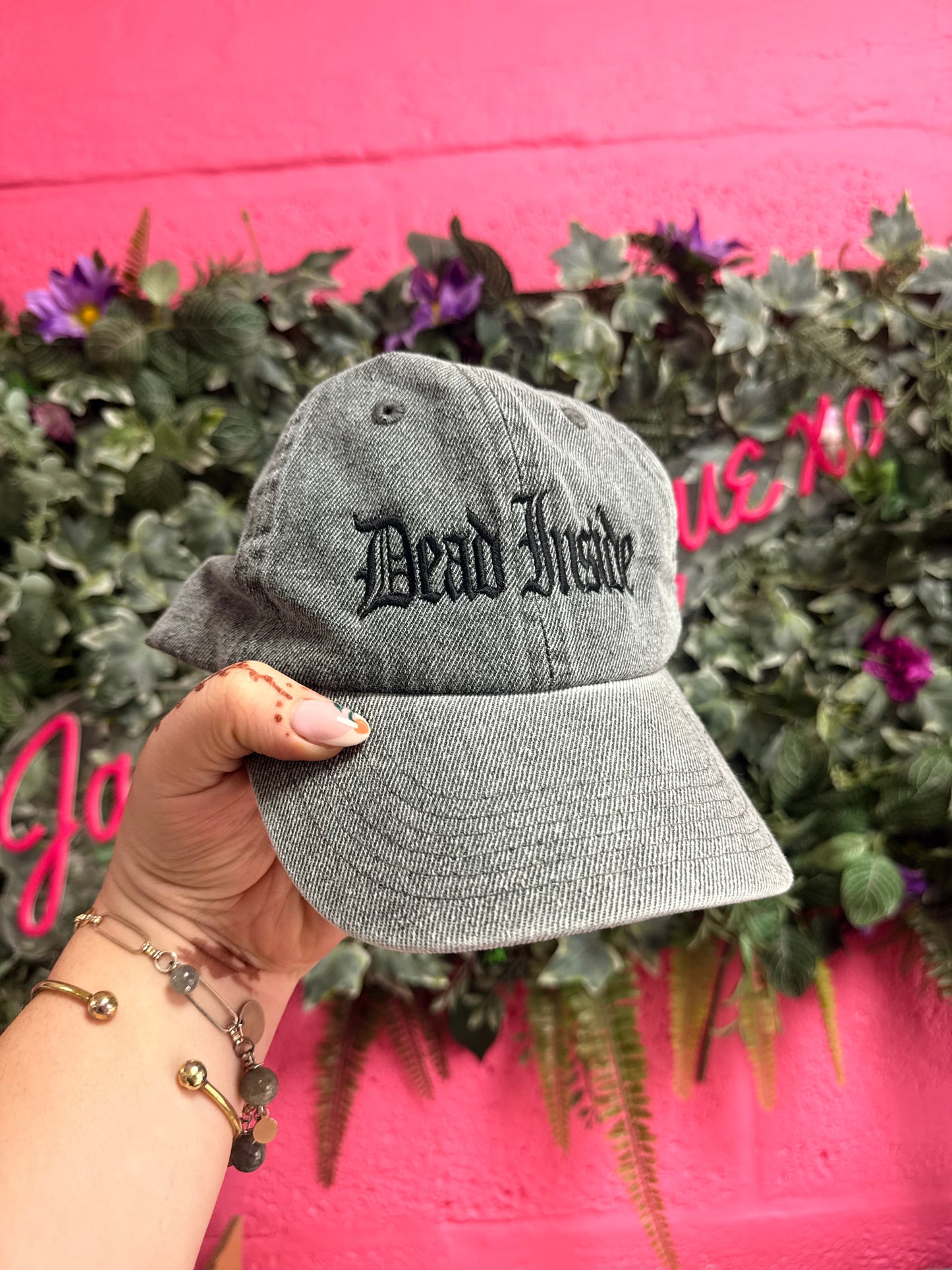 Dead Inside Alternative Gothic Embroidered Cap