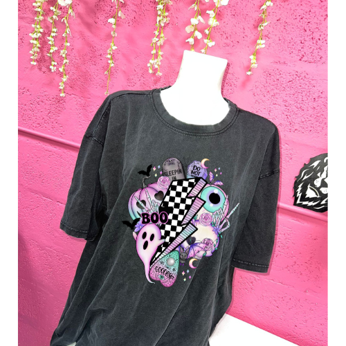 Hollo Hallo Oversized Ladies Acid Wash T-shirt