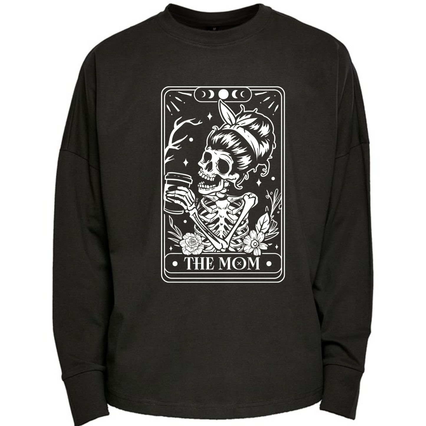 The Mom Skull Tarot Premium Oversized Long Sleeve T-shirt