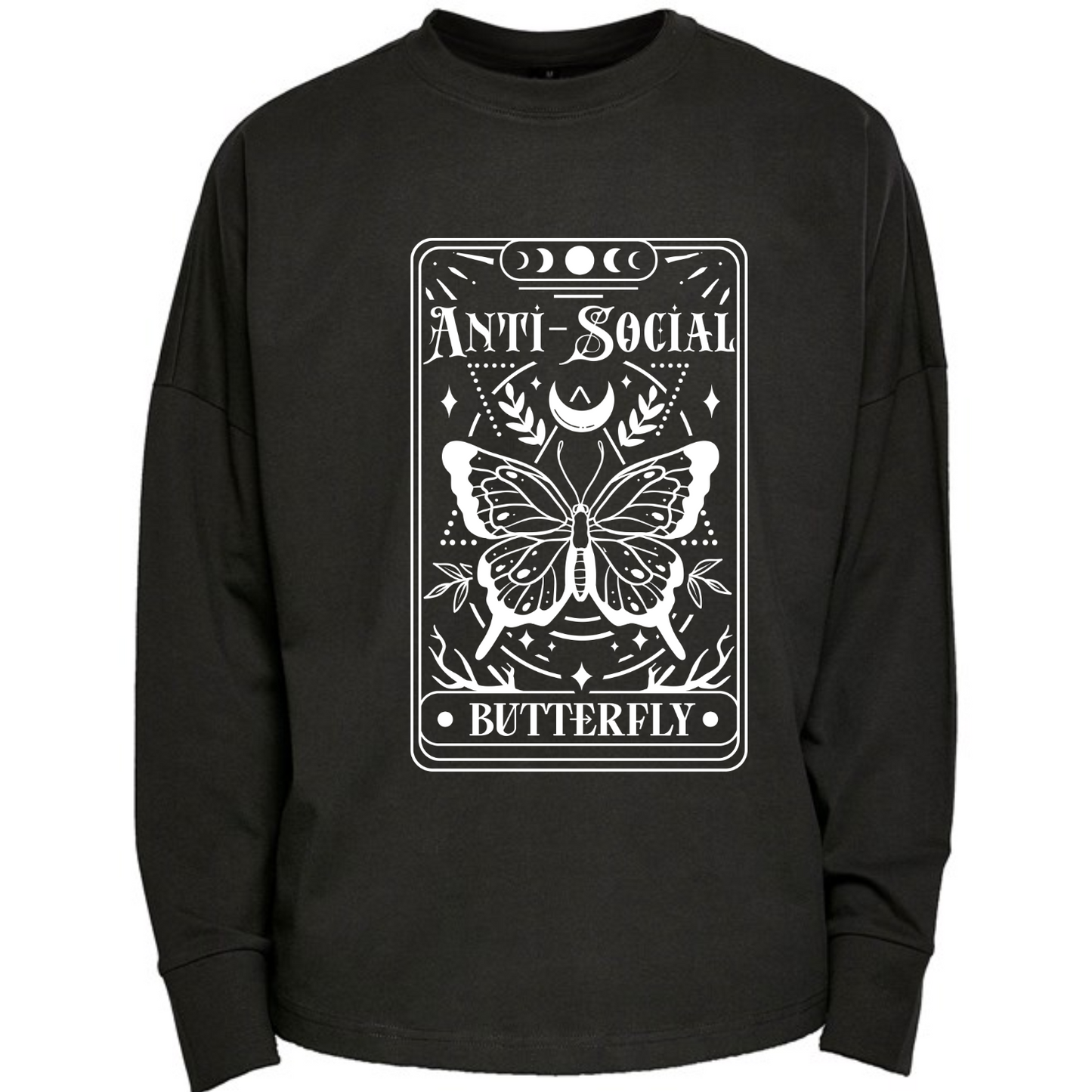The Anti-Social Butterfly Tarot Premium Oversized Long Sleeve T-shirt