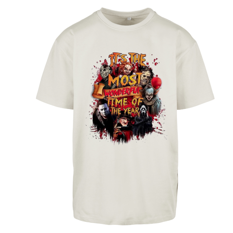 Most Wonderful Time of the Year Horror Slasher Oversized Short Sleeve T-shirt