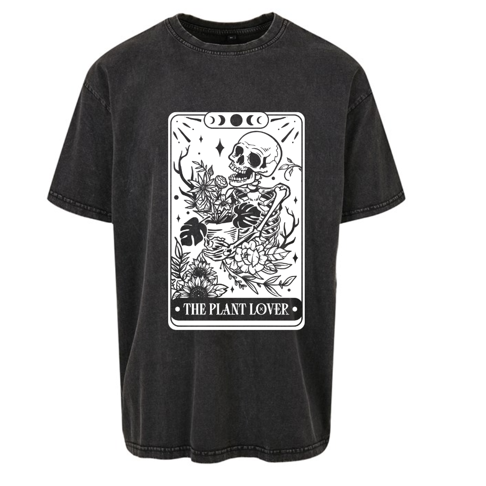 The Plant Lover Skull Tarot Oversized T-shirt