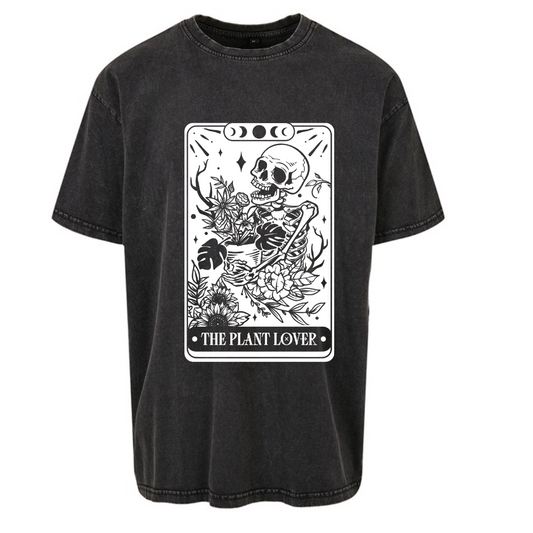 The Plant Lover Skull Tarot Oversized T-shirt