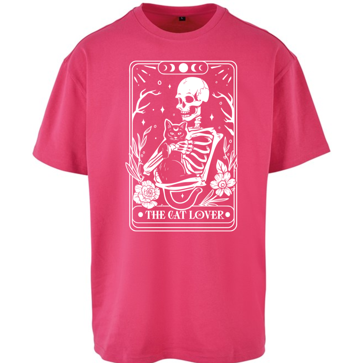 The Cat Lover Tarot Skull Premium Oversized Short Sleeve T-shirt
