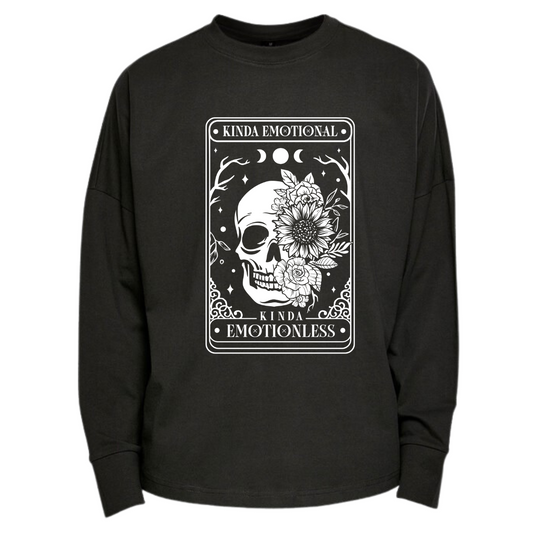 Kinda Emotional Kinda Emotionless Long Sleeve Premium OversizedT-shirt