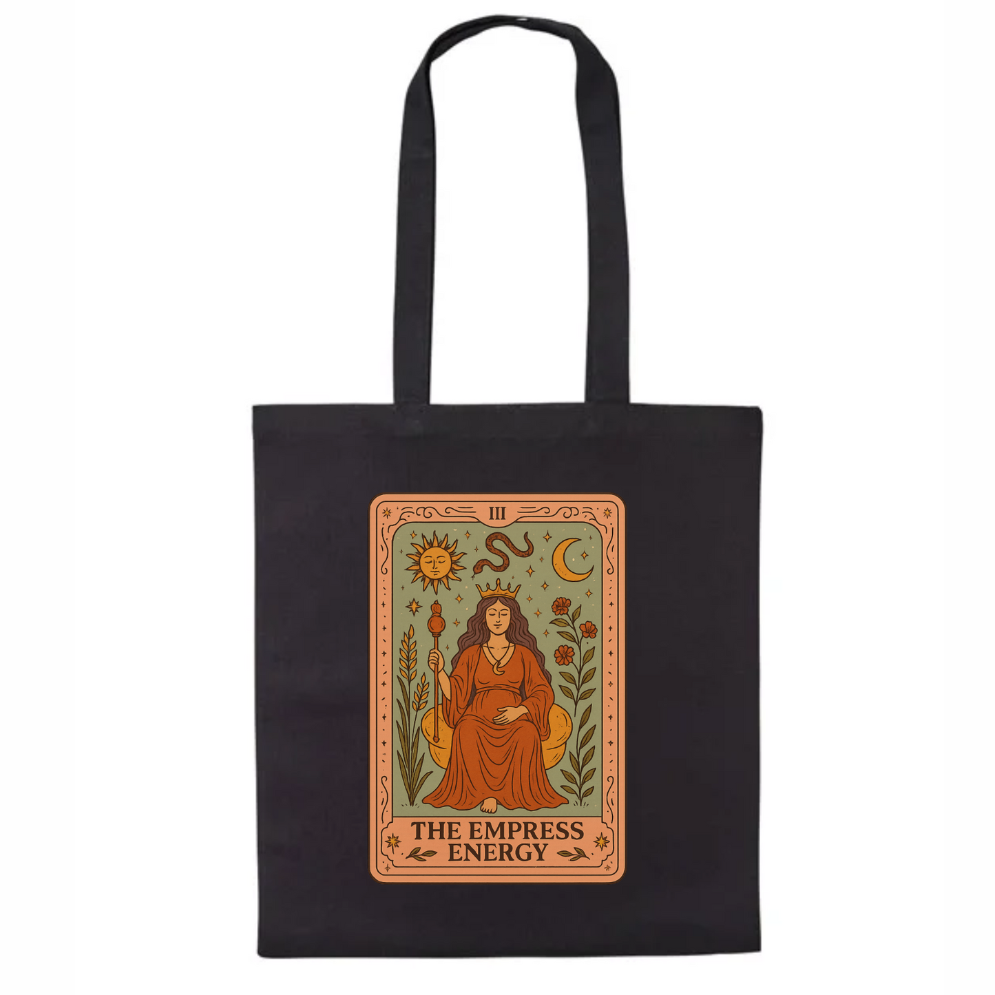 Empress Energy Tarot Black Tote Bag