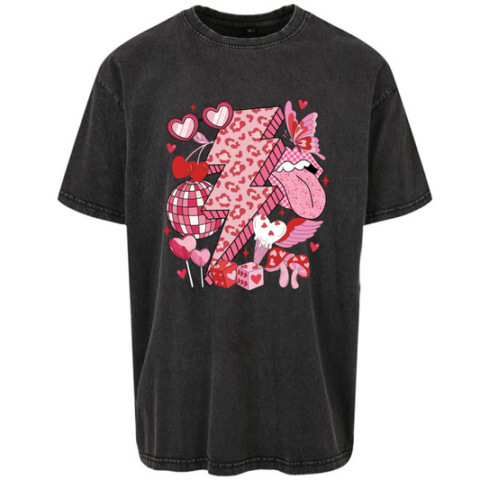 Love Bug Hippy Valentines Oversized T-shirt