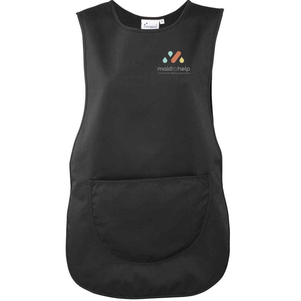 Maid To Help Staff Uniform - Black Pocket Tabbard