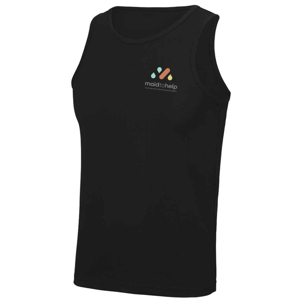 Maid To Help Staff Uniform - Unisex Black Dry Fit Vest