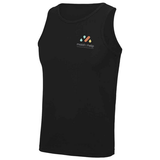 Maid To Help Staff Uniform - Unisex Black Dry Fit Vest