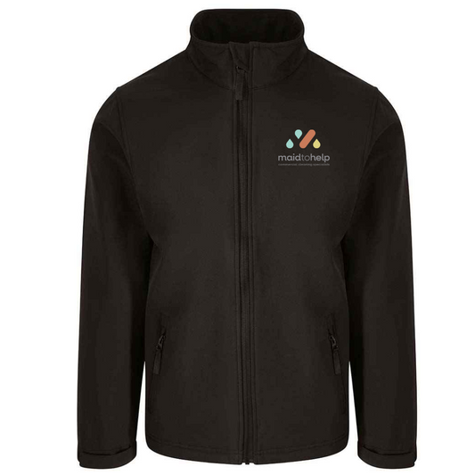 Maid To Help Staff Uniform - Unisex Black Soft Shell Jacket