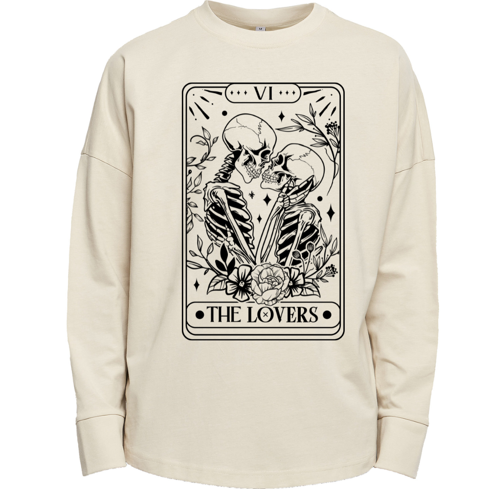 The Lovers Tarot Long Sleeve Premium Oversized T-shirt