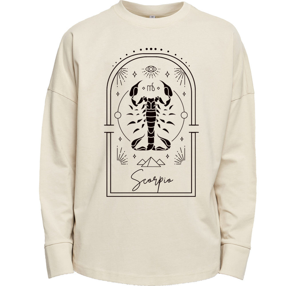 Scorpio Zodiac Long Sleeve Premium Oversized T-shirt