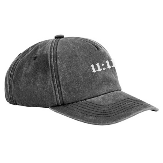 11:11 angel Number Spiritual Acid Wash Embroidered Cap