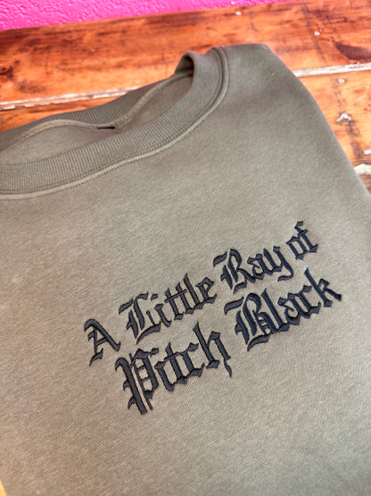 A Little Ray of Pitch Black Sweater | Loose Fit Unisex Goth Jumper