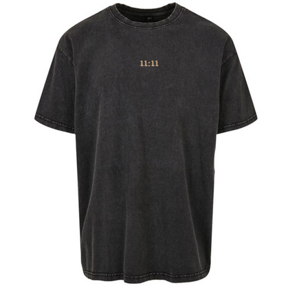 11:11 Angel Number Spiritual Embroidered Oversized Short Sleeve T-shirt