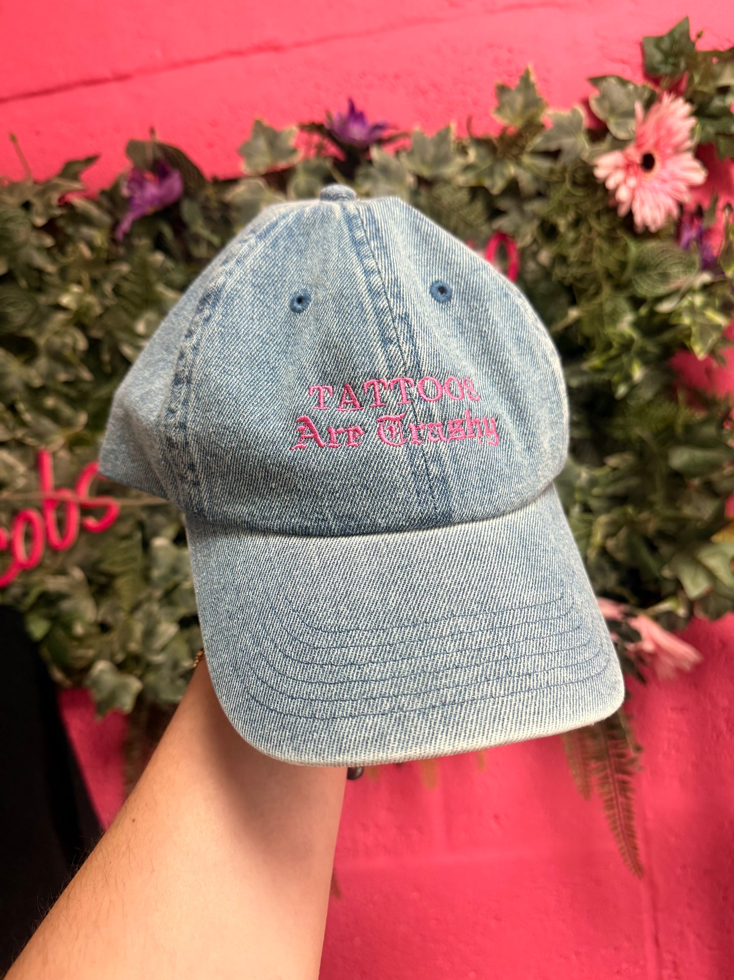 Tattoos Are Trashy Embroidered Cap