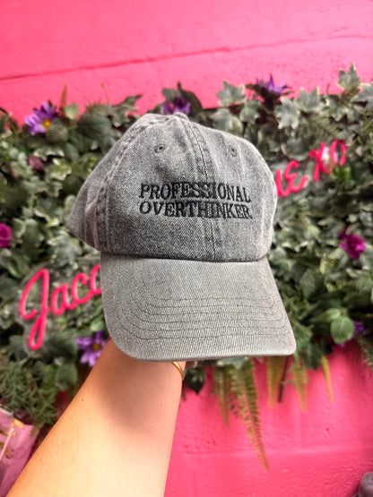 Professional Overthinker Embroidered Cap