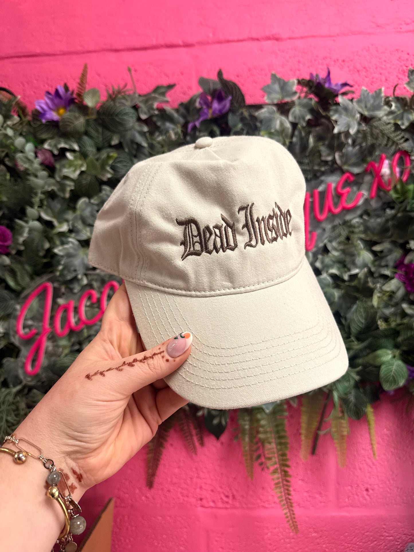 Dead Inside Alternative Gothic Embroidered Cap