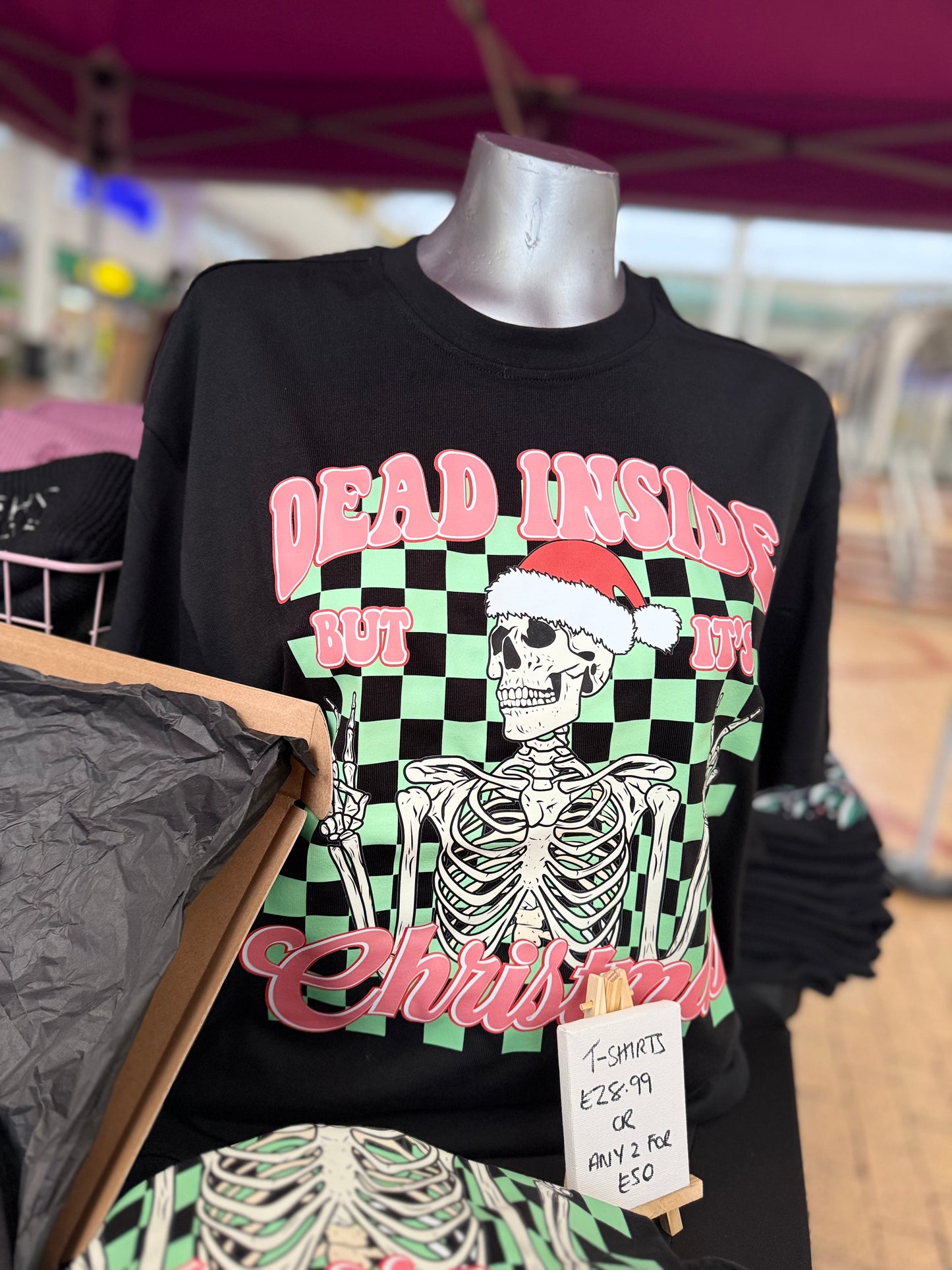 Dead Inside but its Christmas Oversized Unisex Premium T-shirt