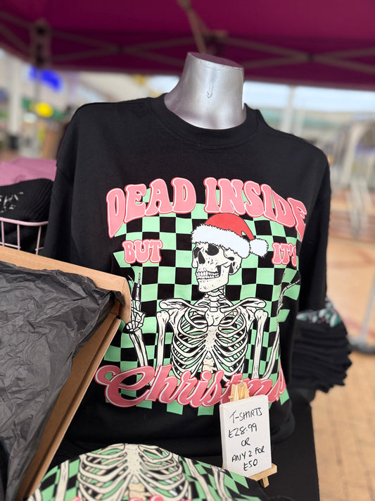 Dead Inside but its Christmas Oversized Unisex Premium T-shirt