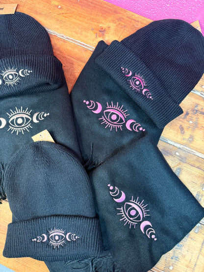 Evil Eye Protection Spritual Scarf and Beanie Sets