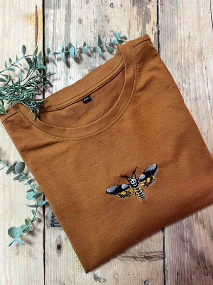 Death's Head Moth Embroidered Oversized T-shirt