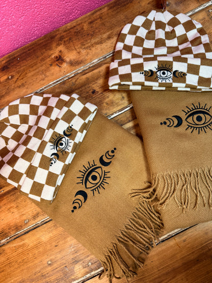 Evil Eye Protection Spritual Scarf and Beanie Sets