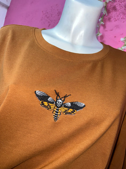 Death's Head Moth Embroidered Oversized T-shirt