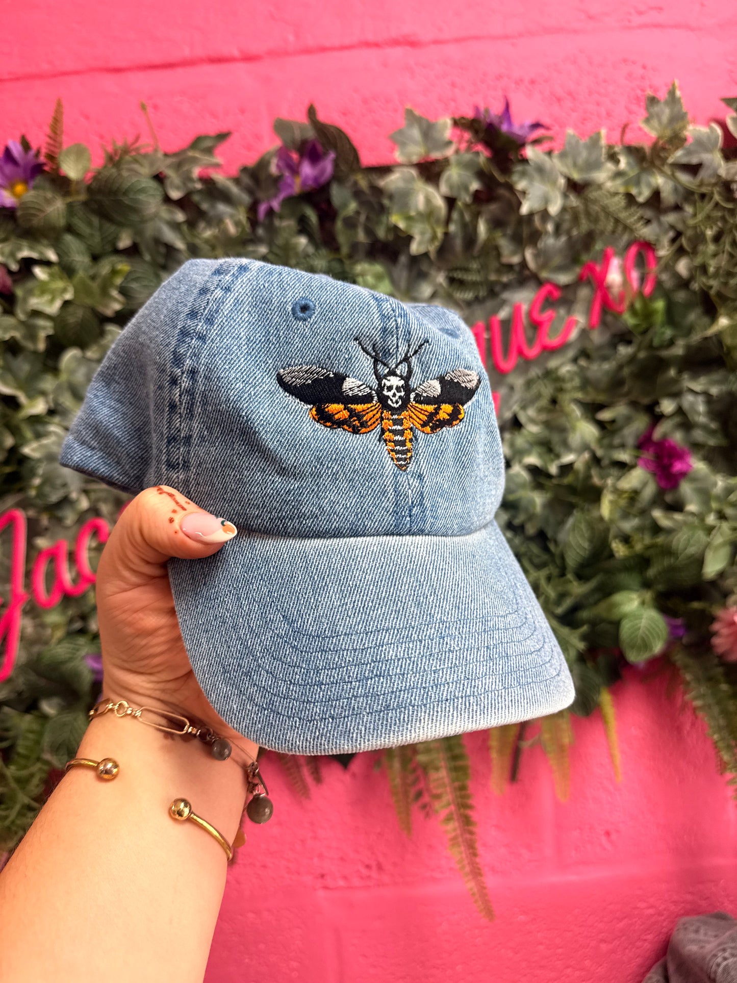 Deaths Head Moth Alternative Embroidered Cap