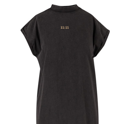 11:11  Embroidered Spiritual Acid Wash Maxi Dress