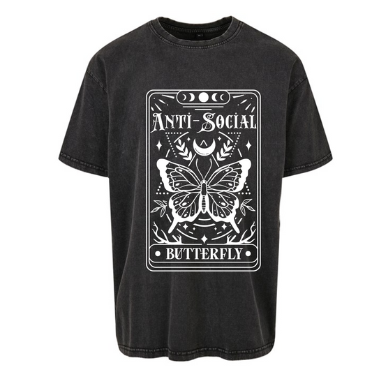 The Anti-Social Butterfly Tarot Oversized T-shirt
