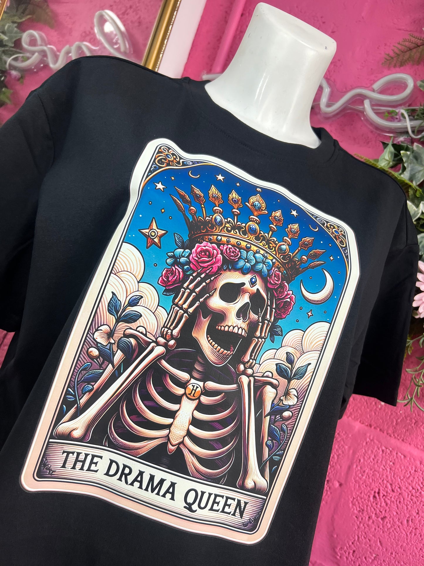 The Drama Queen Skeleton Tarot Oversized T-shirt