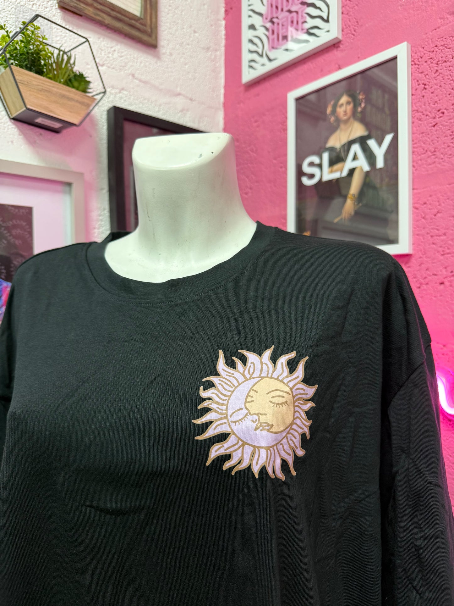 Stay Wild Moon Child Black Oversized T-shirt SALE Ready to Ship