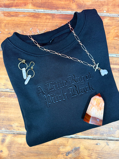 A Little Ray of Pitch Black Sweater | Loose Fit Unisex Goth Jumper