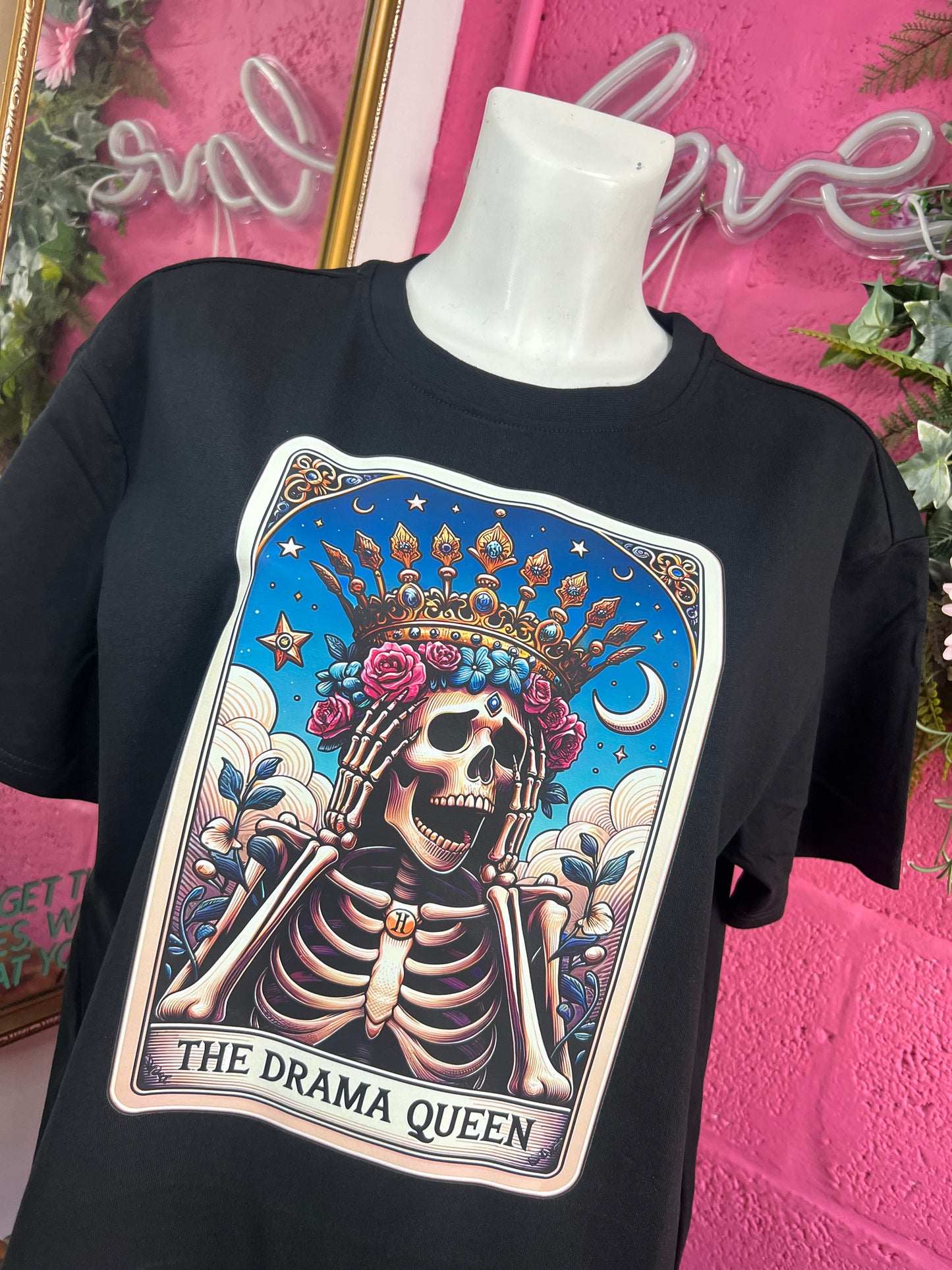 The Drama Queen Skeleton Tarot Oversized T-shirt