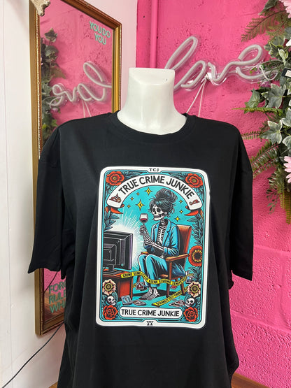 True Crime Junkie Tarot Oversized T-shirt