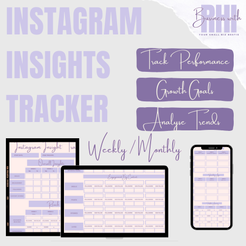 Instagram Insights Weekly Tracker - PDF Download