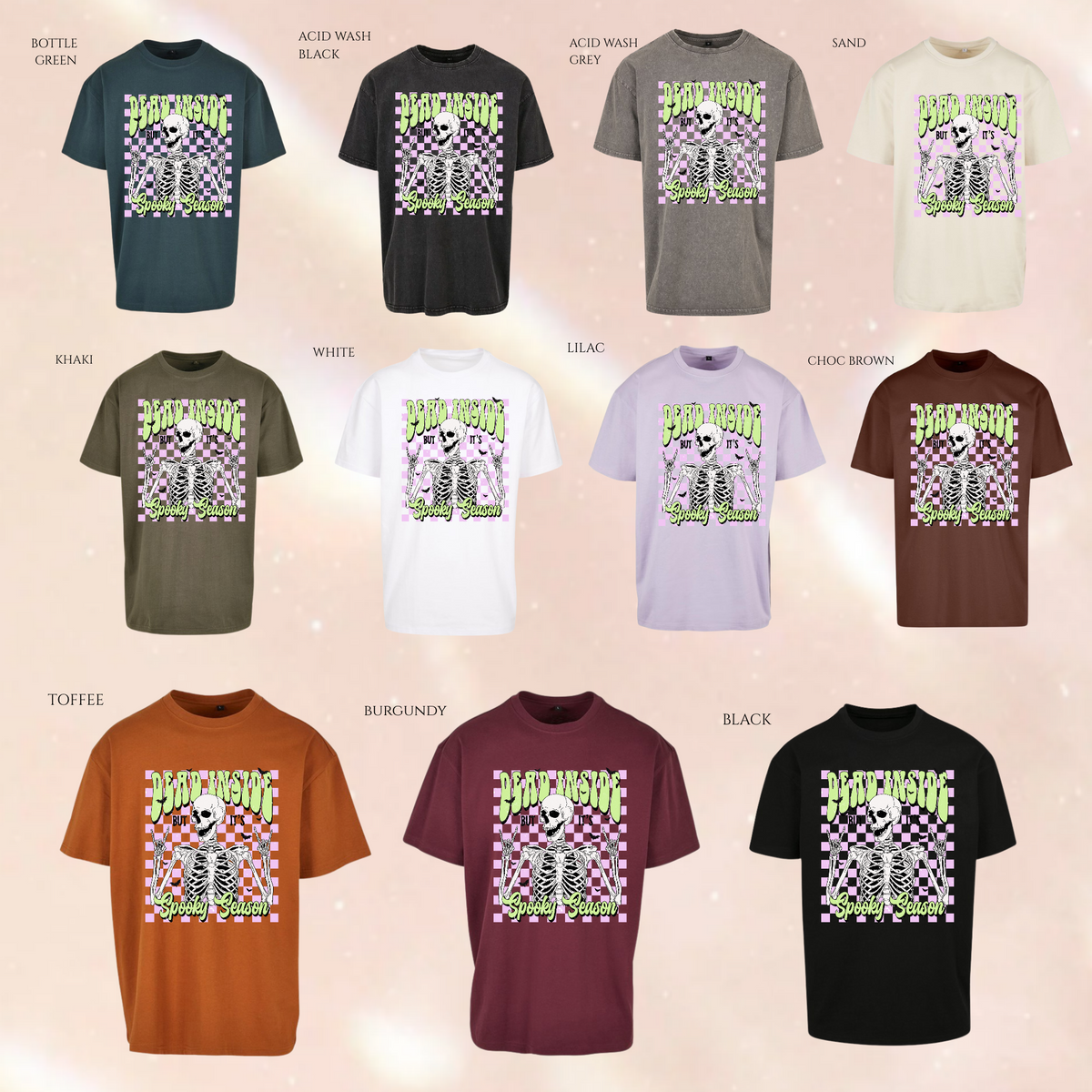 Dead Inside but its Spooky Season Oversized Short Sleeve T-shirt
