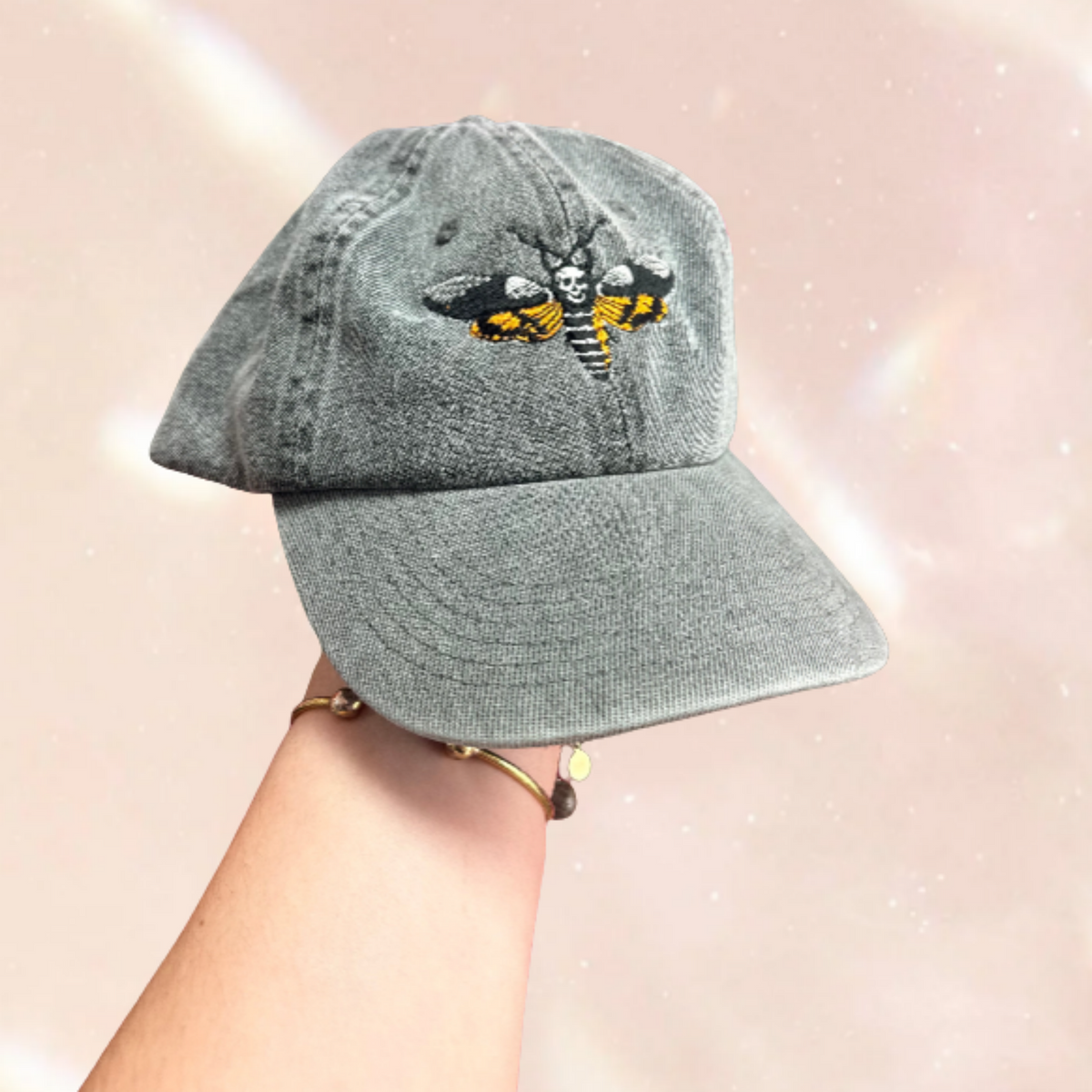 Deaths Head Moth Alternative Embroidered Cap