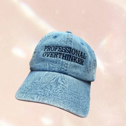 Professional Overthinker Slogan Embroidered Cap