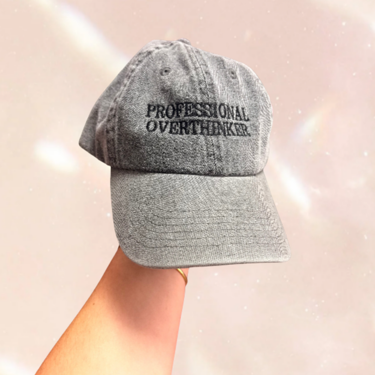 Professional Overthinker Slogan Embroidered Cap