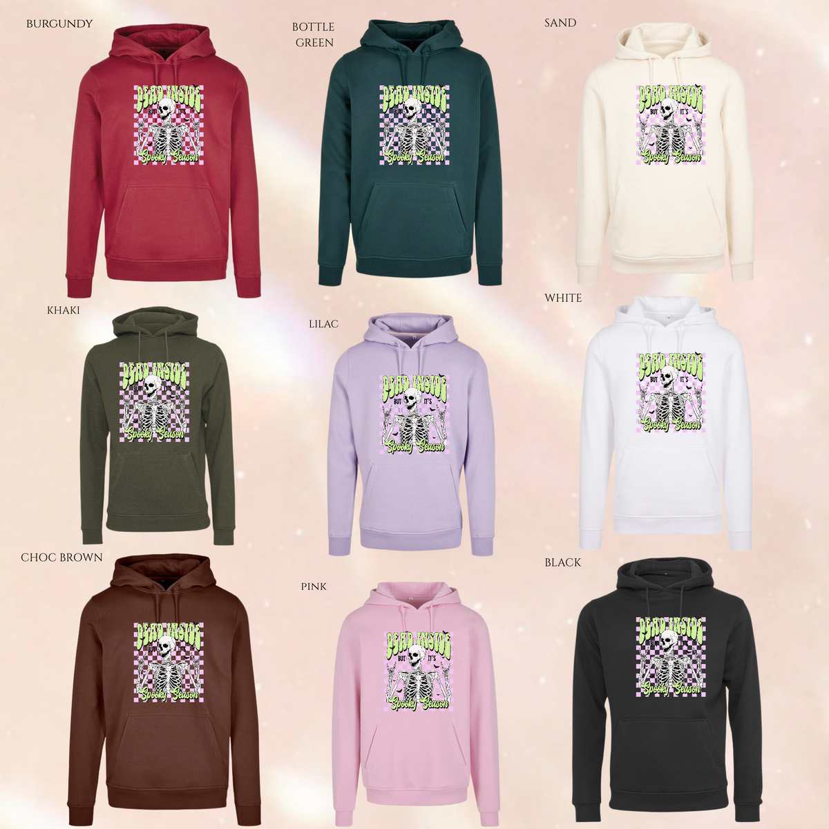 Dead Inside Spooky Season Skull Heavyweight Hoody