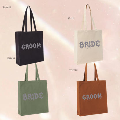 BRIDE | GROOM Alternative Text Premium Tote Bag
