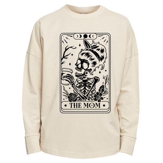 The Mom Skull Tarot Premium Oversized Long Sleeve T-shirt