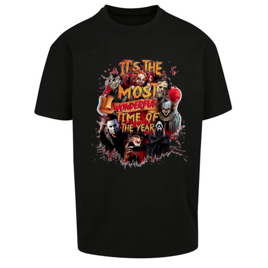 Most Wonderful Time of the Year Horror Slasher Oversized Short Sleeve T-shirt