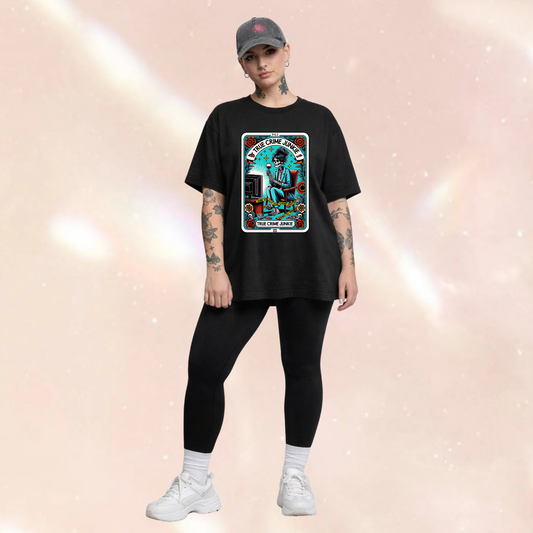 True Crime Junkie Tarot Oversized T-shirt