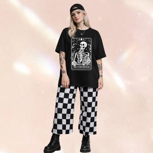 The Overthinker Skull Tarot Oversized T-shirt