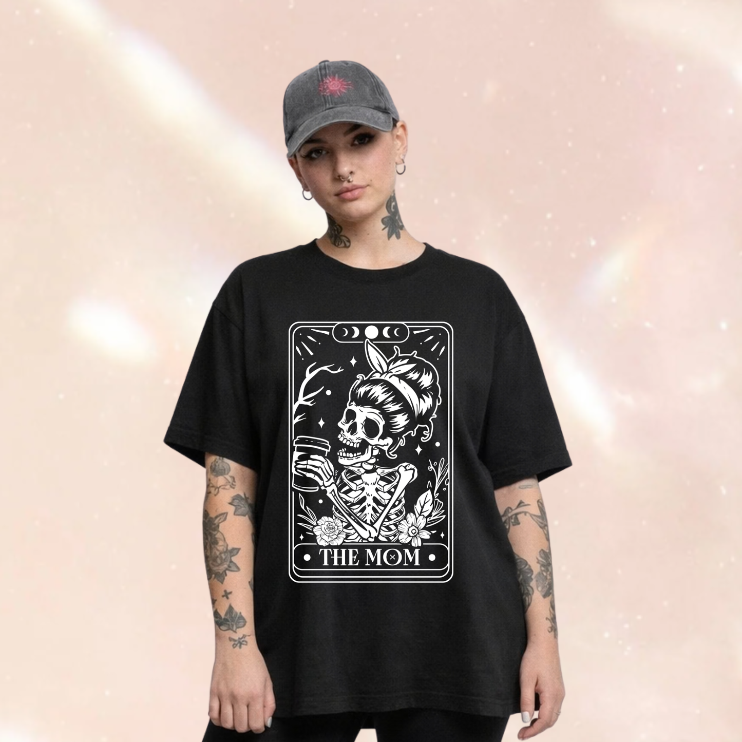 The Mom Skull Tarot Oversized T-shirt