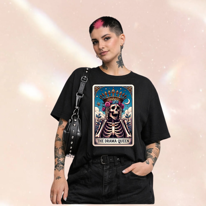 The Drama Queen Skeleton Tarot Oversized T-shirt